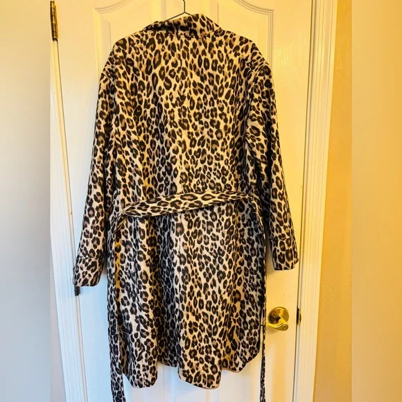 Chico’s Leopard Pattern Coat w/ Belt Women’s Size 2 Statement Bold RN #79984 - Picture 4 of 13